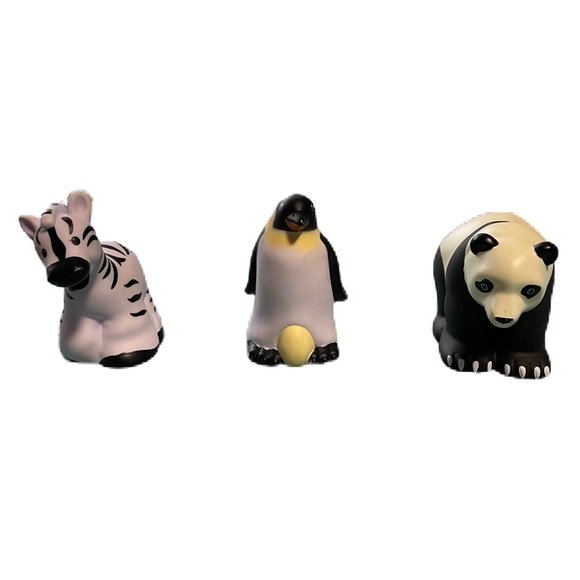 Fisher Price Little People Zoo Girl & Boy Zookeeper Panda Zebra Penguin - Picture 4 of 5